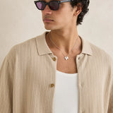 Textured Knit SS Shirt - Stone