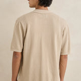 Textured Knit SS Shirt - Stone