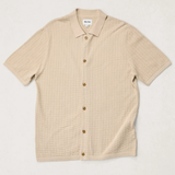 Textured Knit SS Shirt - Stone