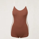 Lily Rib Surf Short One Piece - Chocolate