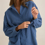 Serene Oversized Shirt - Indigo