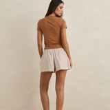 Valley Stripe Short - Tan