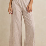 Louise Wide Leg Pant - Tan