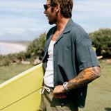 Relaxed Texture SS Shirt - Teal