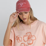 Sancturary Floral Cap - Red
