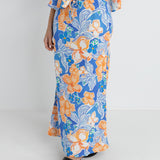 Paradise Flora's Maxi Skirt - Blue