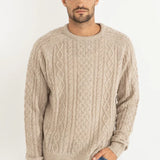 Mohair Fishermans Knit - Oatmeal