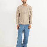 Mohair Fishermans Knit - Oatmeal