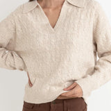 Lexie V-neck Jumper - Natural