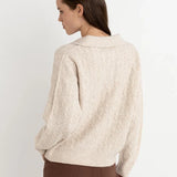 Lexie V-neck Jumper - Natural