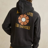 Surf Essentials Fleece Hood - Washed Black