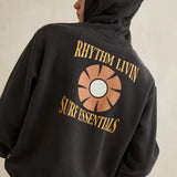 Surf Essentials Fleece Hood - Washed Black