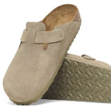 Boston Suede Leather Narrow - Faded Khaki