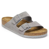 Arizona Suede Leather Narrow - Stone Coin