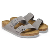 Arizona Suede Leather Narrow - Stone Coin