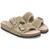 Arizona Shearling Suede Leather/Fur Narrow - Taupe