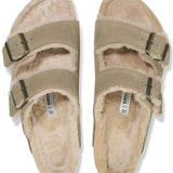 Arizona Shearling Suede Leather/Fur Narrow - Taupe