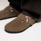 Boston Suede Soft Footbed Narrow - Dark Tea
