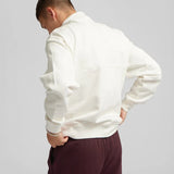 Tröja Organic Zip - Misty Brown