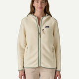 W´s Retro Pile Hoody - Natural w/Ellwood Green