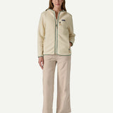 W´s Retro Pile Hoody - Natural w/Ellwood Green