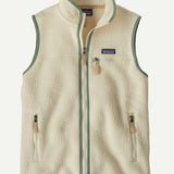 W´s Retro Pile Vest - Natural w/Ellwood Green