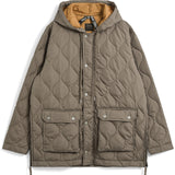Military Hooded Down Jacket - L.Mocha