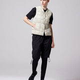 V-Neck Down Vest - Olive