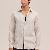 Enzo Shirt 5728 - Oat Stripe