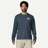 M'S L/S Great Waves Responsibili-Tee - Fiber White
