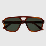 Jet Amber - Green Solid Lens