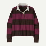 W'S L/S Rugby Shirt - Wide Stripe Berry Fig