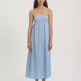 Aitana Dress - Blue White Check