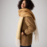 Fuzzy Scarf - Jolea Stripe Tameless Rose