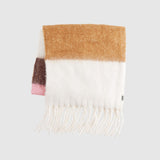 Fuzzy Scarf - Jolea Stripe Tameless Rose