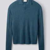 Alpine Polo Knit - Muted Teal