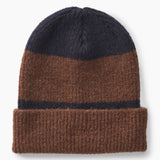Alpine Rib Beanie - Navy/Dark Brown