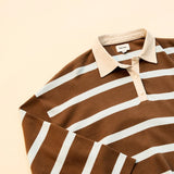 Rugby Polo Knit Sweater - Brown