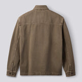 Berry Denim Overshirt - Brown Denim