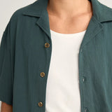 Relaxed Texture SS Shirt - Teal