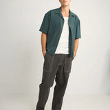 Relaxed Texture SS Shirt - Teal