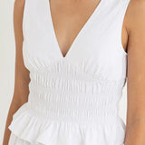 Carlo Smocked Top - Cream