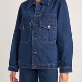 Demi Oversized Denim Jacket - Indigo