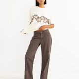 Charlie Low Rise Denim - Chocolate