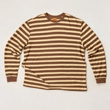 Textured Stripe Ls T-Shirt - Brown