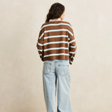 Rugby Polo Knit Sweater - Brown