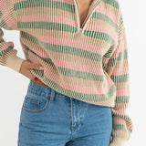 Estelle Striped Knit - Guava