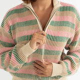 Estelle Striped Knit - Guava