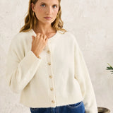 Estelle Fluffy Cardigan - Cream