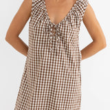 Birdie Gingham Short - Brown